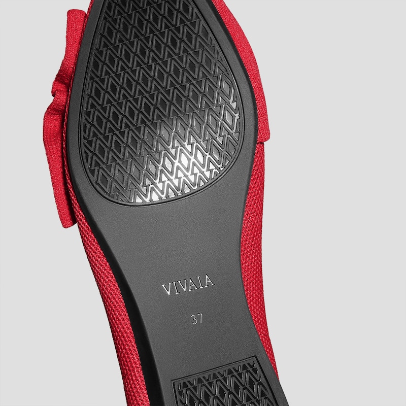 Pointed-Toe Bow Flats (Azura), RUBY  RED, EU39 | VIVAIA