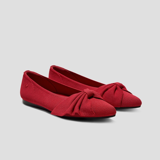 Pointed-Toe Bow Flats (Azura)
