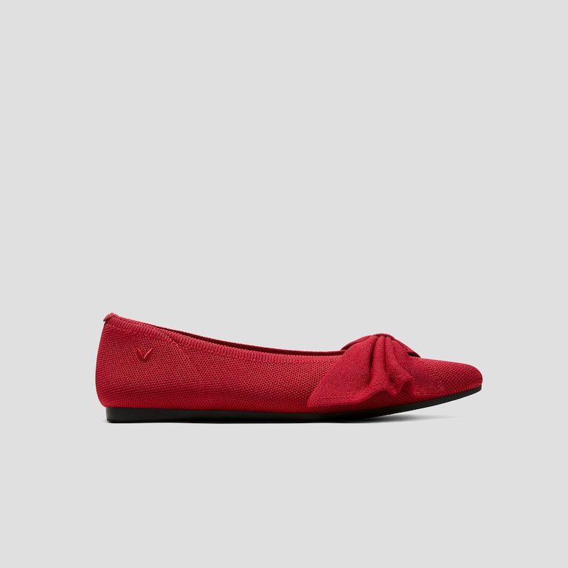 Pointed-Toe Bow Flats (Azura), RUBY  RED, EU39 | VIVAIA