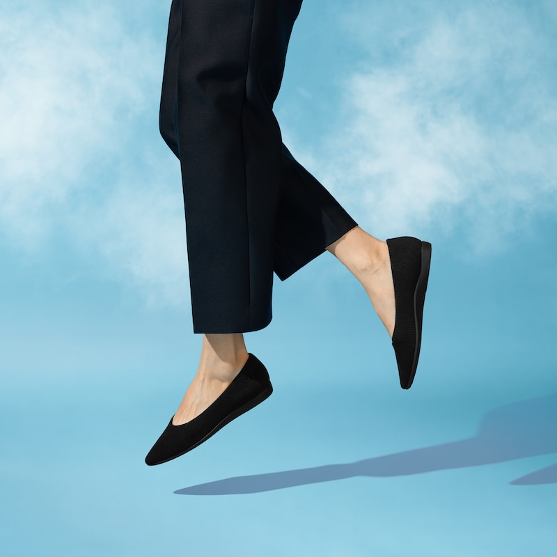 Lightweight Pointed-Ballet Flats (Aria Walker), Black - WATER REPELLENT, EU39 | VIVAIA