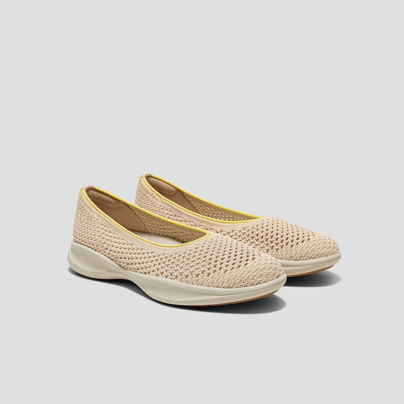 Walker Pro Hybrid Ballet Flats (Izabel), YELLOW APRICOT MESH, EU38.5 | VIVAIA