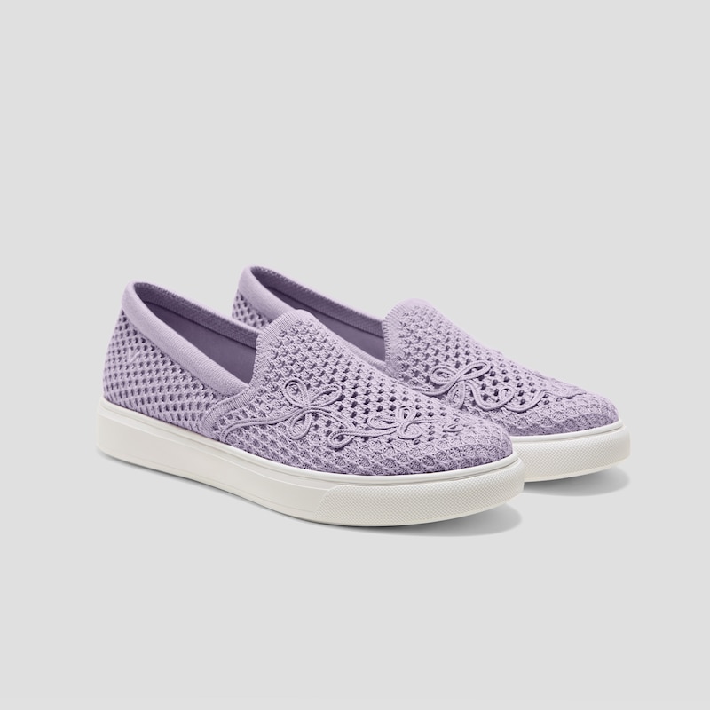 Classic Slip-On Unisex Sneakers (V-Tune), LIGHT. VIOLET MESH, EU39 | VIVAIA