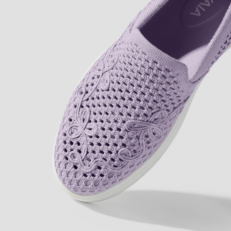 Classic Slip-On Unisex Sneakers (V-Tune), LIGHT. VIOLET MESH, EU39 | VIVAIA