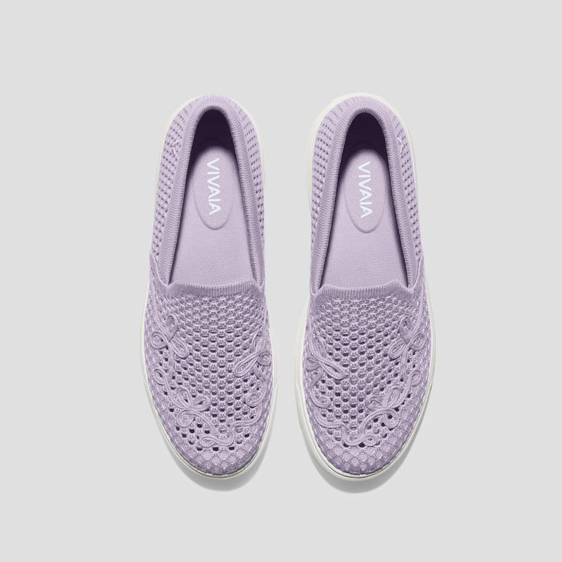 Classic Slip-On Unisex Sneakers (V-Tune), LIGHT. VIOLET MESH, EU39 | VIVAIA