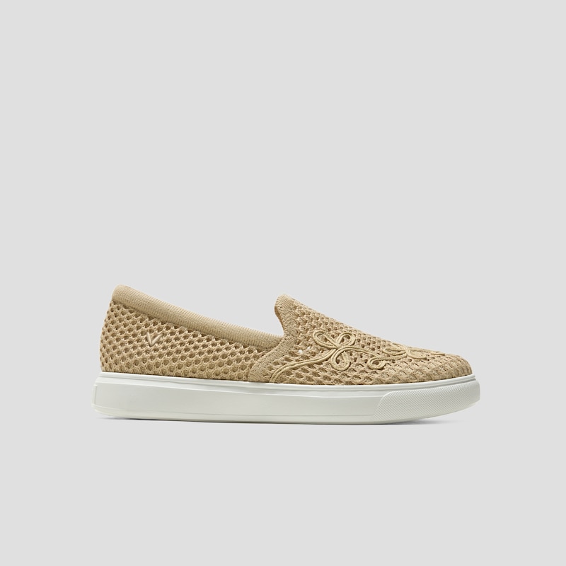 Classic Slip-On Unisex Sneakers (V-Tune), NUDE PEACH MESH, EU35 | VIVAIA
