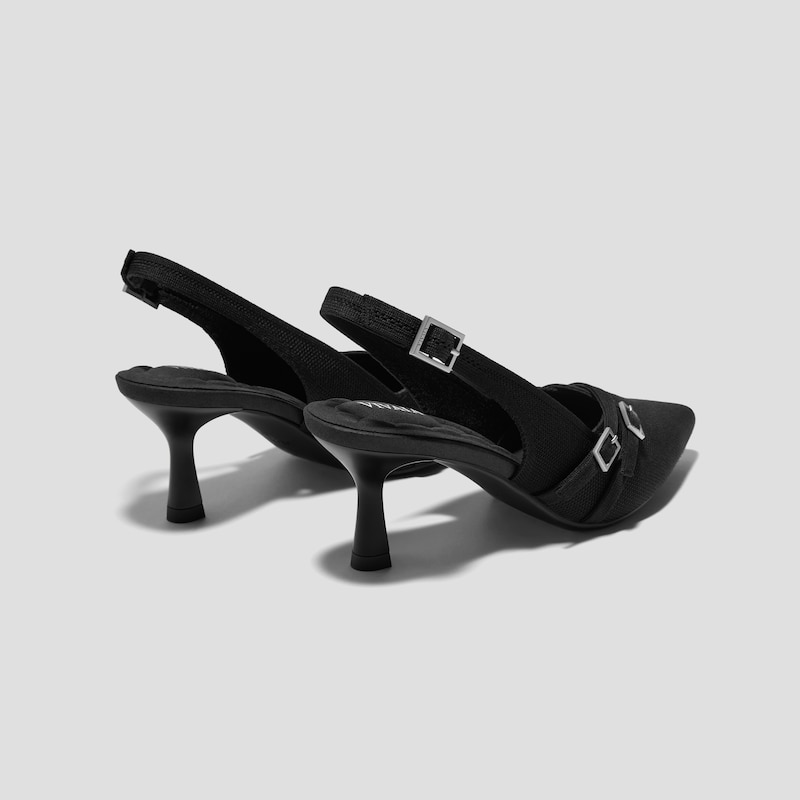 PointEase™ Slingback Heels (Adela), Black, EU38.5 | VIVAIA