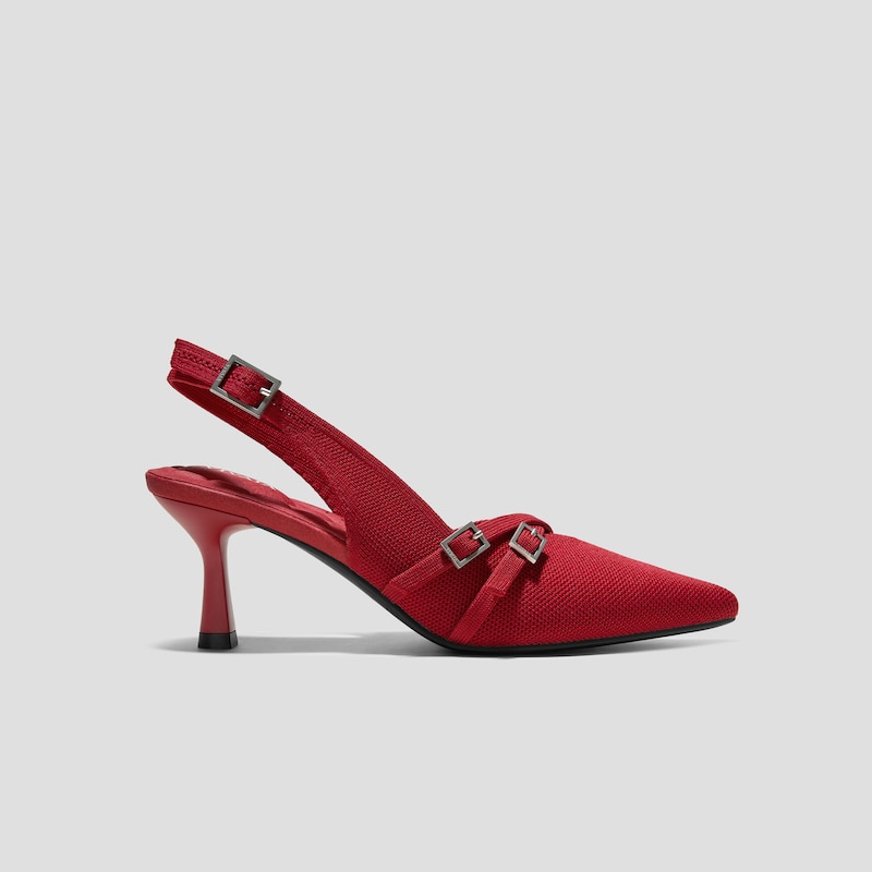 PointEase™ Slingback Heels (Adela), RUBY  RED, EU39.5 | VIVAIA