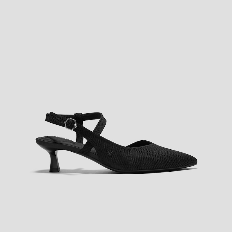 PointEase™ Slingback Heels (Sylvan), Black, EU39 | VIVAIA
