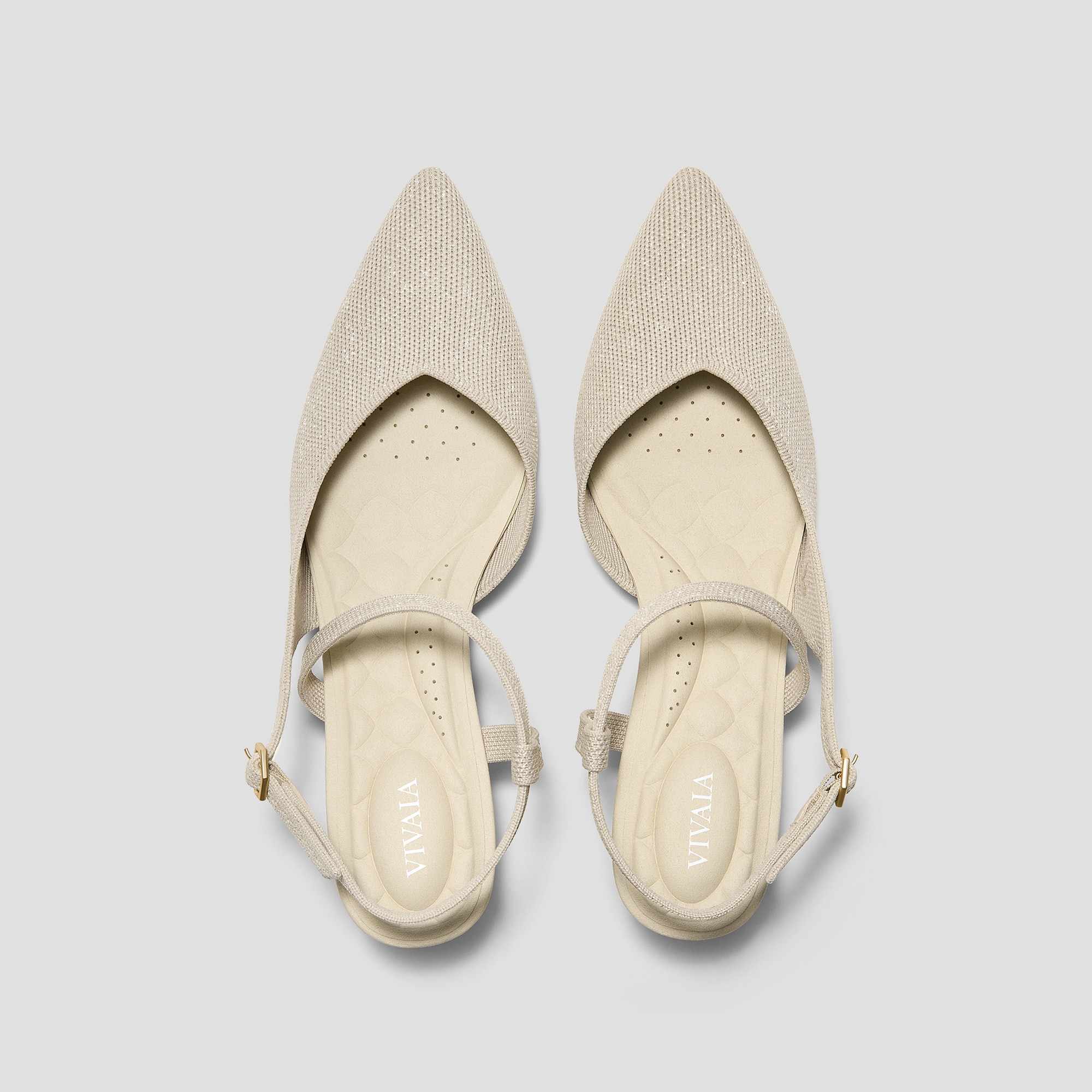 PointEase™ Slingback Heels (Sylvan), Stone Grey Metallic, EU35