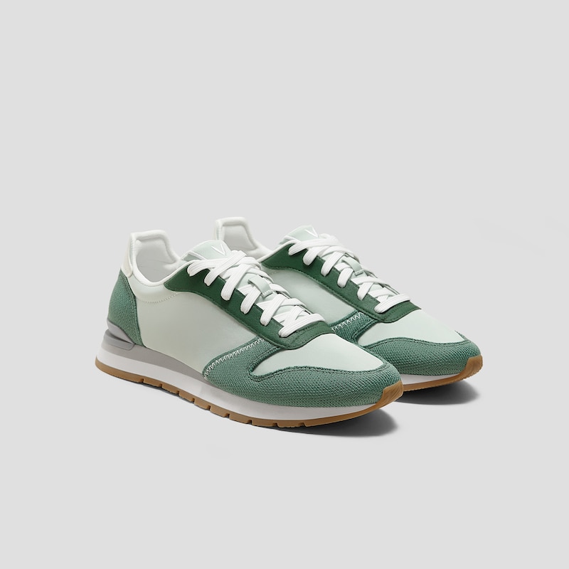 Unisex Satin Luxe Sneakers (Allegro), MULTI GREEN WHITE, EU40 | VIVAIA