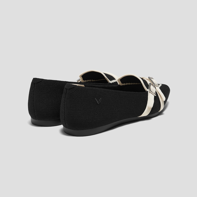 Pointed-Toe Aria Crisscross Loafers (Marvis), BLACK&PALE APRICOT, EU35 | VIVAIA