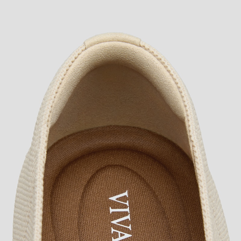 Pointed-Toe Aria Crisscross Loafers (Marvis), CREAM IVORY&DK CARAMEL, EU35 | VIVAIA