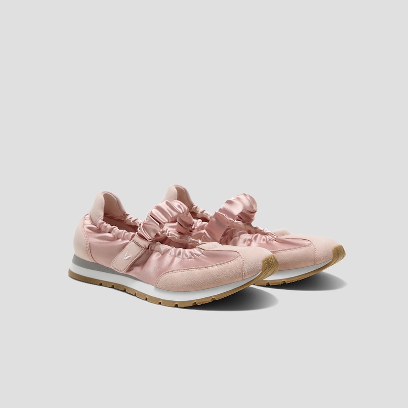 Round-Toe Satin Mary Janes (Ayla), PEACH BLUSH, EU38 | VIVAIA