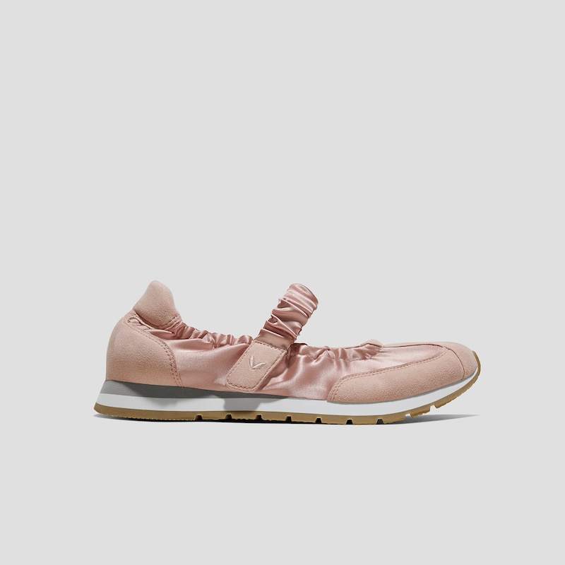 Round-Toe Satin Mary Janes (Ayla), PEACH BLUSH, EU38 | VIVAIA