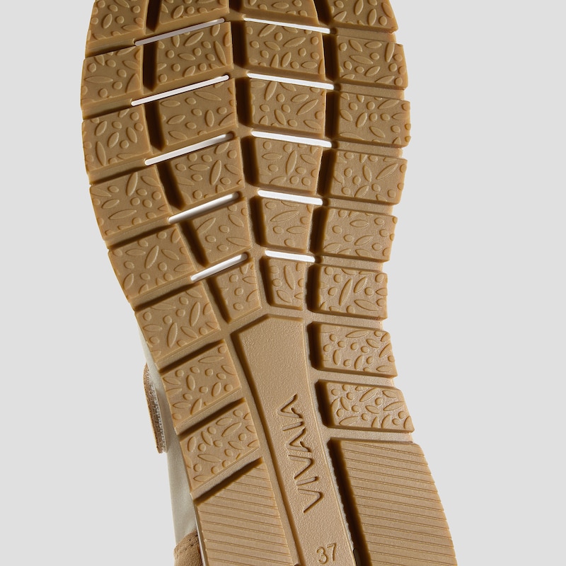 Round-Toe Satin Mary Janes (Ayla), LIGHT GOLD/ALMOND, EU41 | VIVAIA