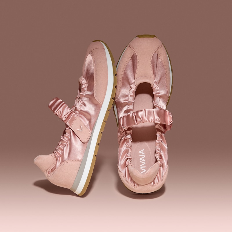 Round-Toe Satin Mary Janes (Ayla), PEACH BLUSH, EU38 | VIVAIA