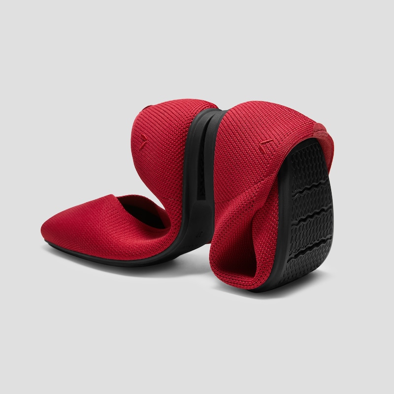 Square-Toe Margot™ V-Cut Flats (Margot™ 3.0), RUBY  RED, EU39 | VIVAIA