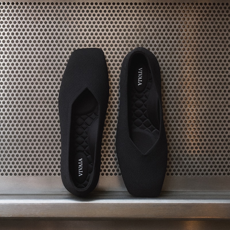 Square-Toe Margot™ V-Cut Flats (Margot™ 3.0), BLACK, EU37.5 | VIVAIA