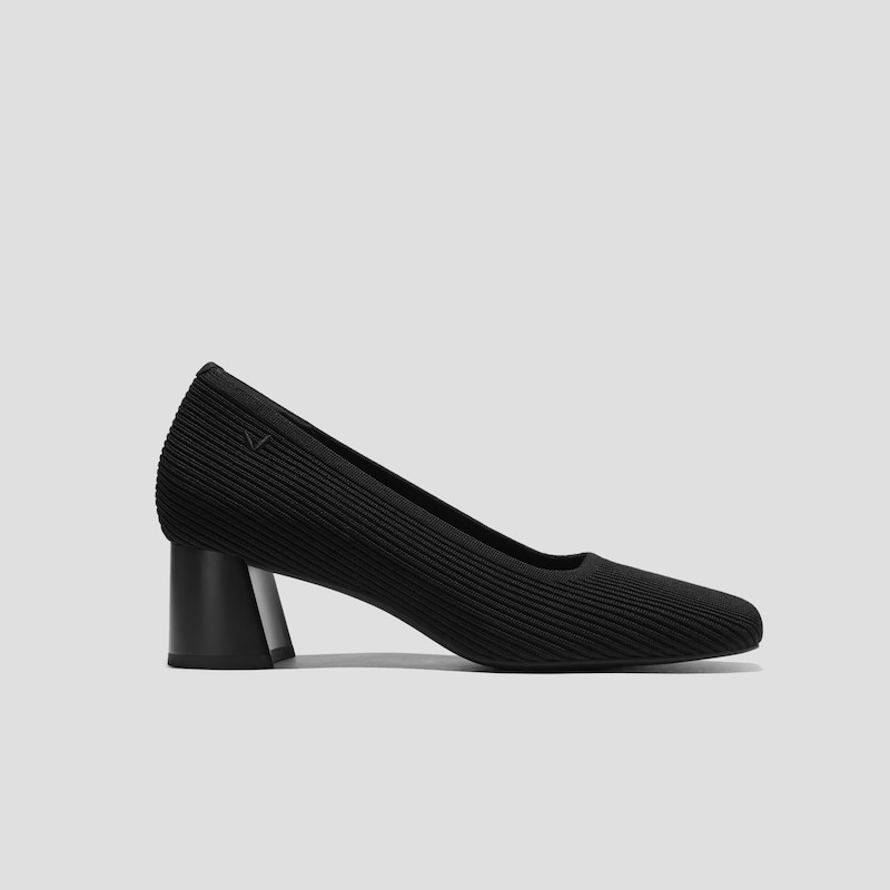 Square-Toe Margot™ Chunky Heels (Monroe), Black, EU35 | VIVAIA