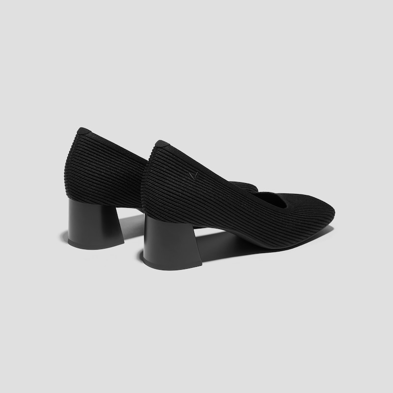 Square-Toe Margot™ Chunky Heels (Monroe), Black, EU35 | VIVAIA