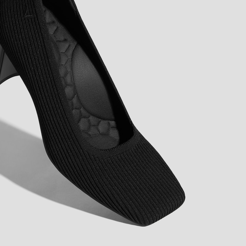 Square-Toe Margot™ Chunky Heels (Monroe), Black, EU35 | VIVAIA