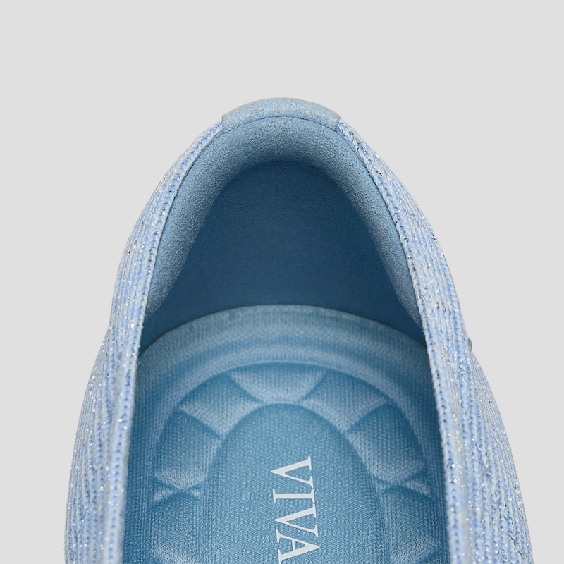 Square-Toe Margot™ Mary Jane (Myriel), BABY BLUE METALLIC/BLACK, EU38 | VIVAIA