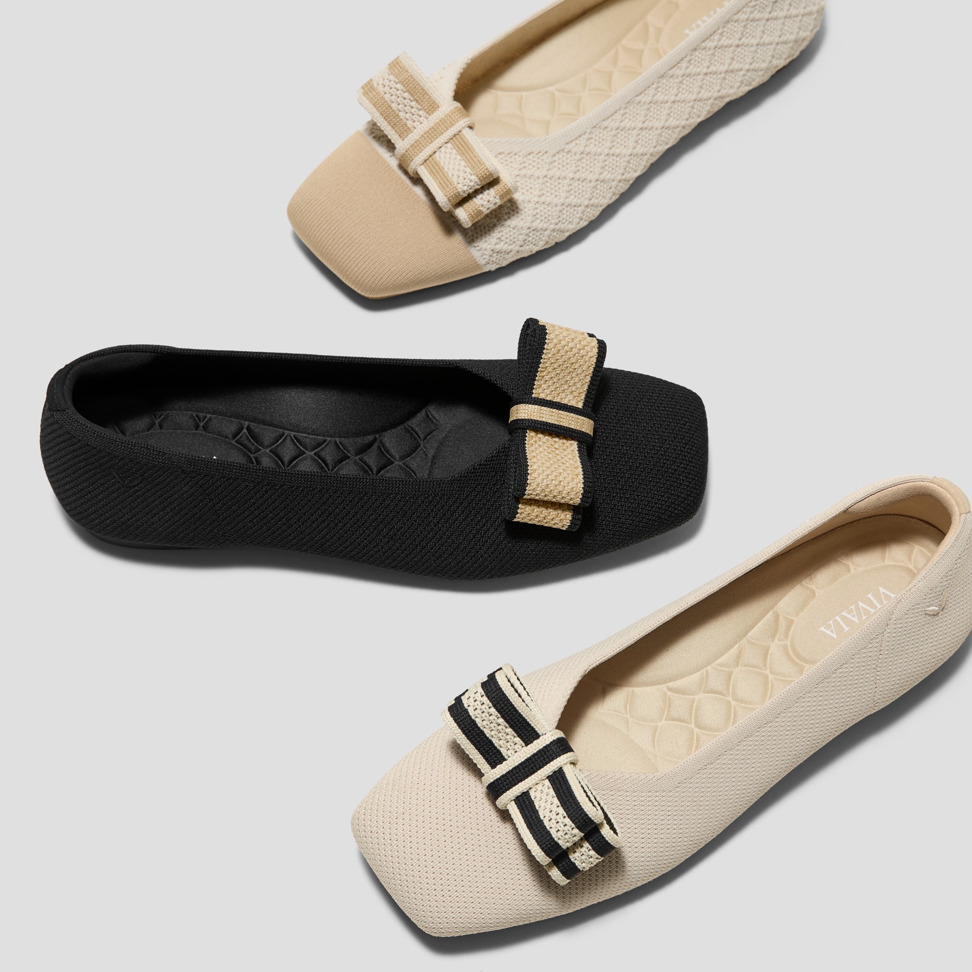 Removable Bows (EVE), NUDE PEACH/BLACK, one-size | VIVAIA