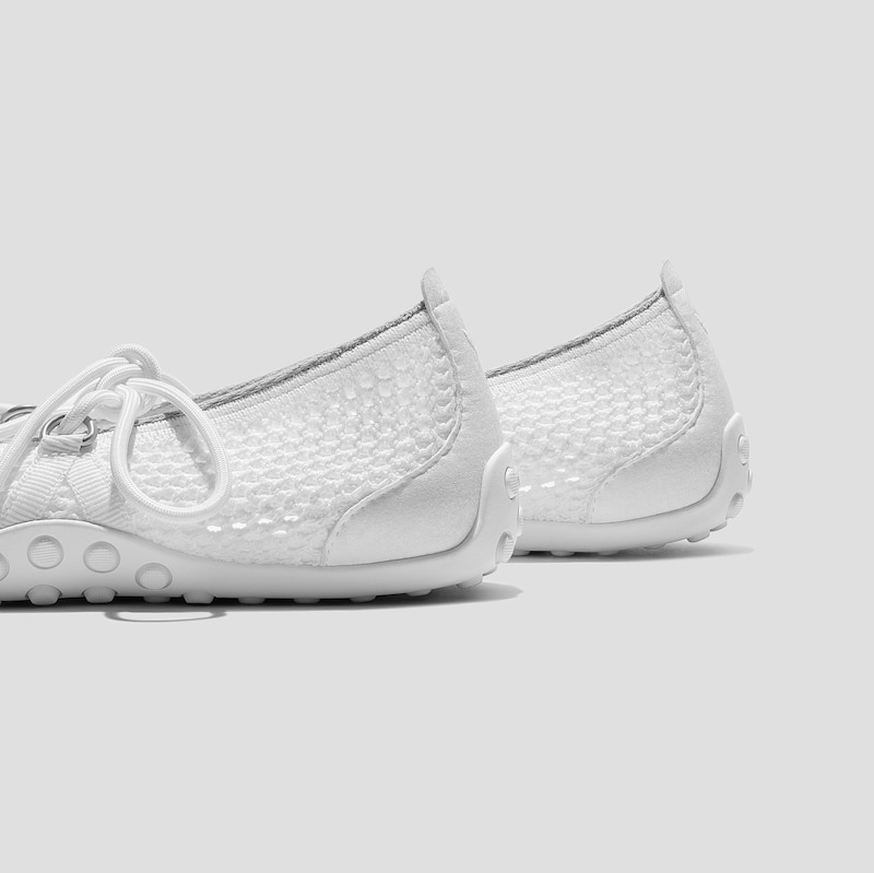 Square-Toe Hybrid Mary Janes (Cecily), WHITE MESH, EU35 | VIVAIA