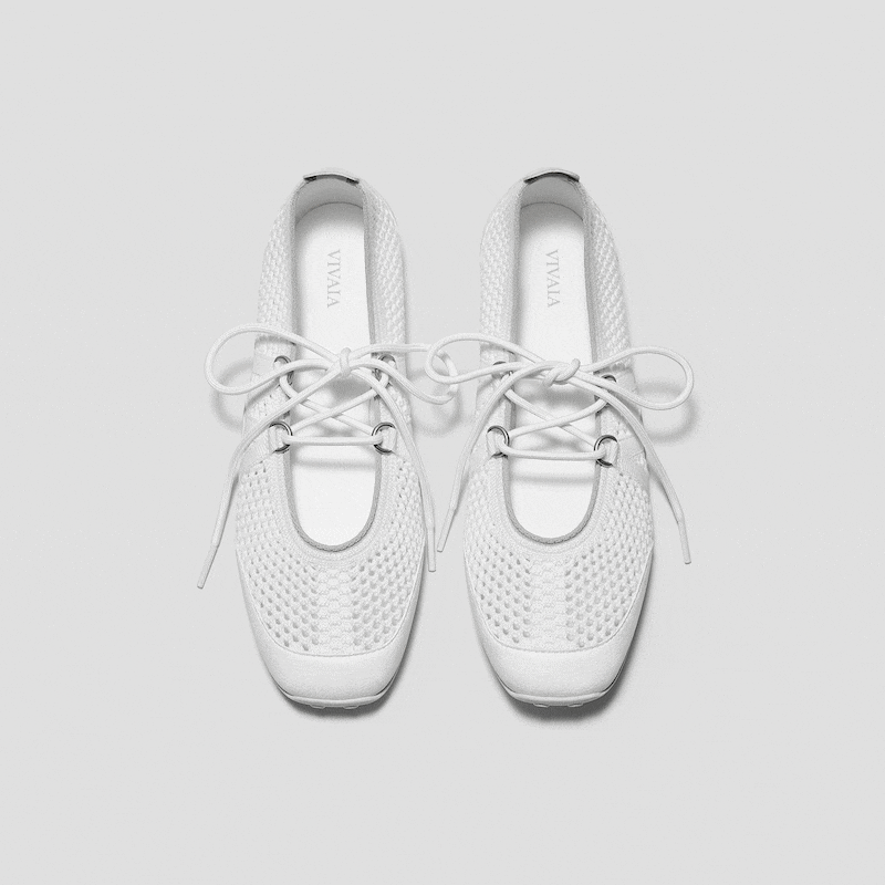 Square-Toe Hybrid Mary Janes (Cecily), WHITE MESH, EU35 | VIVAIA