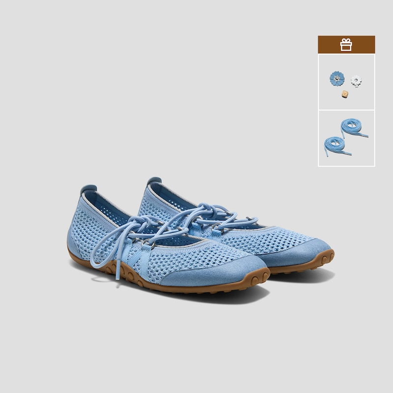 Square-Toe Hybrid Mary Janes (Cecily), SMOKE BLUE MESH, EU39 | VIVAIA