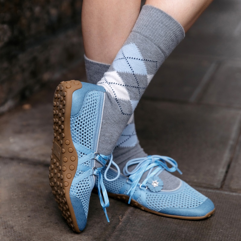 Square-Toe Hybrid Mary Janes (Cecily), SMOKE BLUE MESH, EU39 | VIVAIA