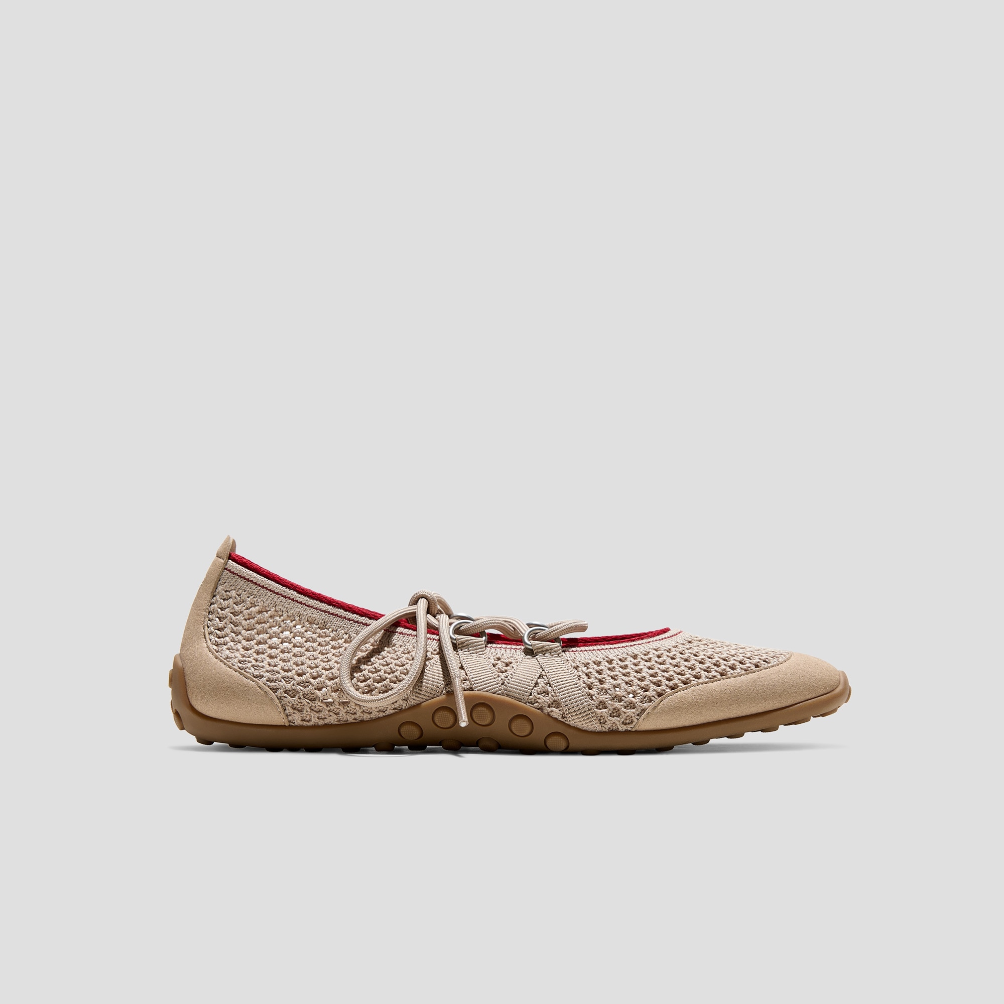 Square-Toe Hybrid Mesh Mary Janes (Cecily), ALMOND MESH, EU35 | VIVAIA