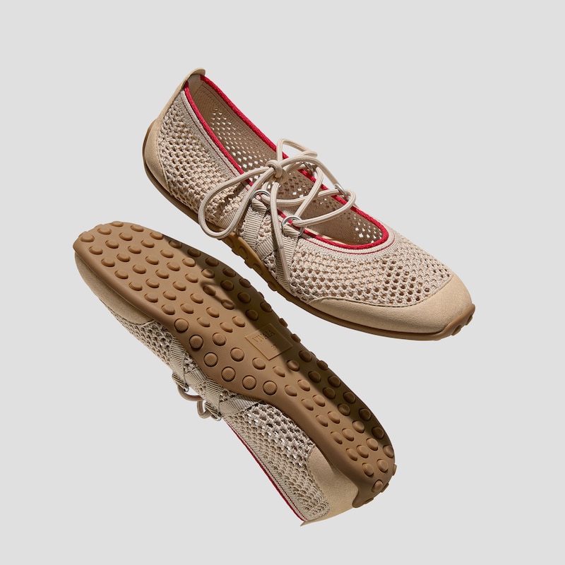 Square-Toe Hybrid Mary Janes (Cecily), ALMOND MESH, EU35 | VIVAIA