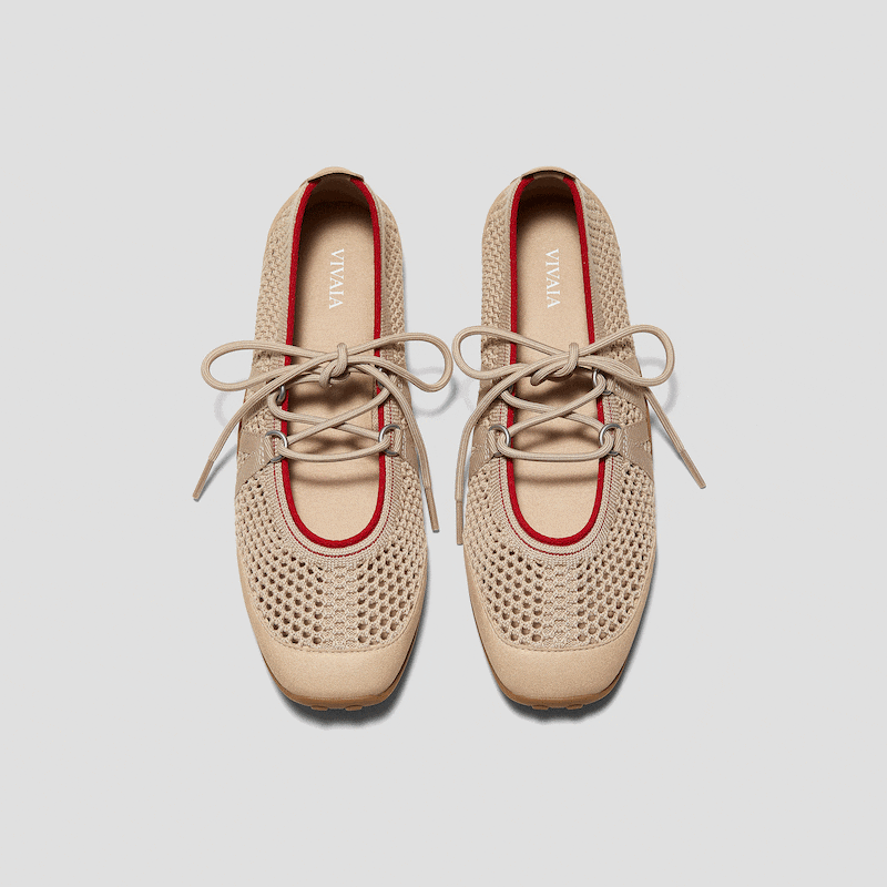 Square-Toe Hybrid Mary Janes (Cecily), ALMOND MESH, EU35 | VIVAIA