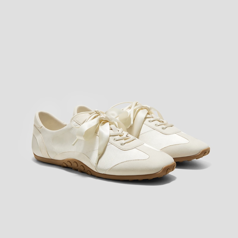 Square-Toe Jogger Sneakerina (Carol), LIGHT GOLD, EU38.5 | VIVAIA