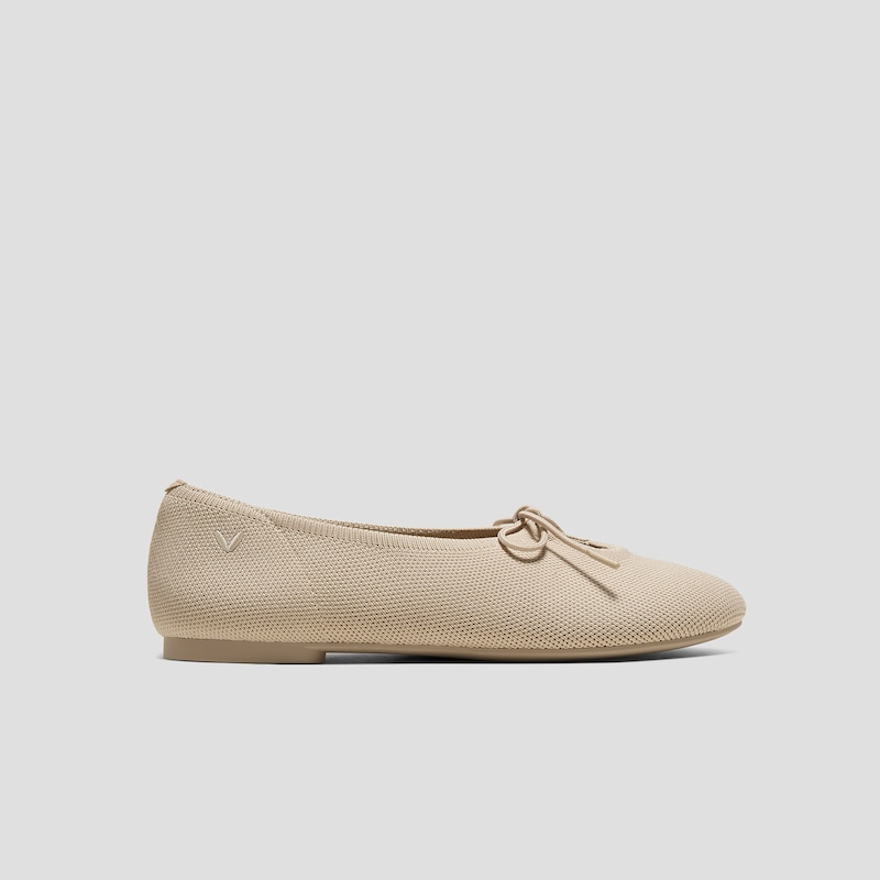 Round-Toe Lace-up Flats (Camora), ALMOND, EU35 | VIVAIA
