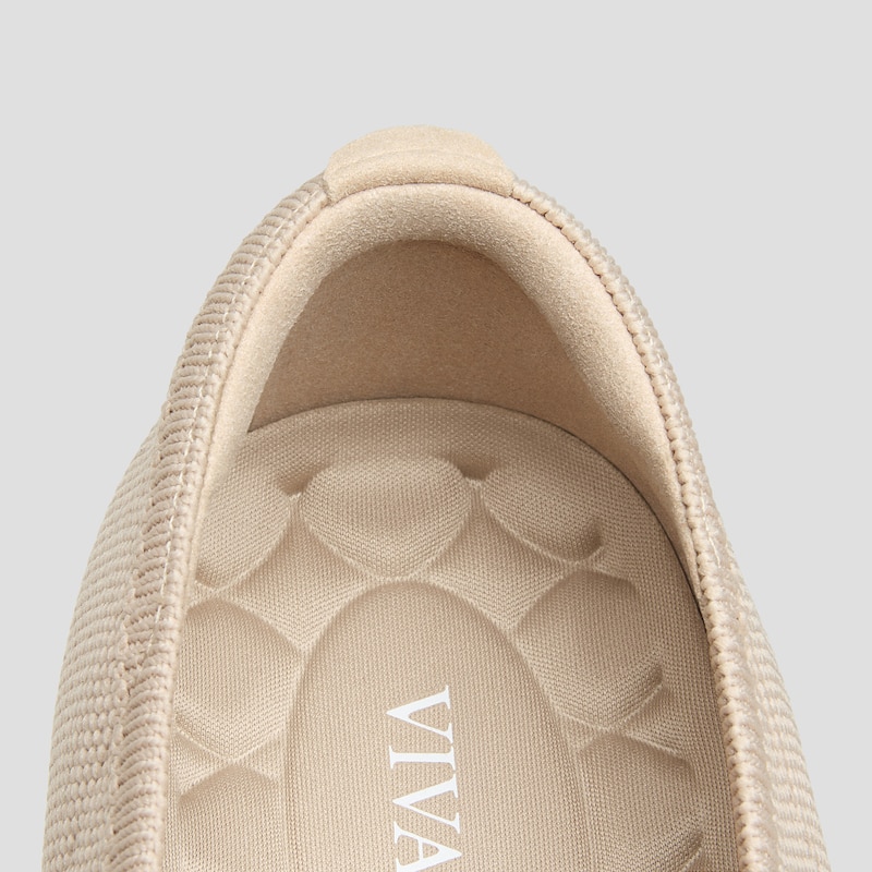 Round-Toe Lace-up Flats (Camora), ALMOND, EU35 | VIVAIA