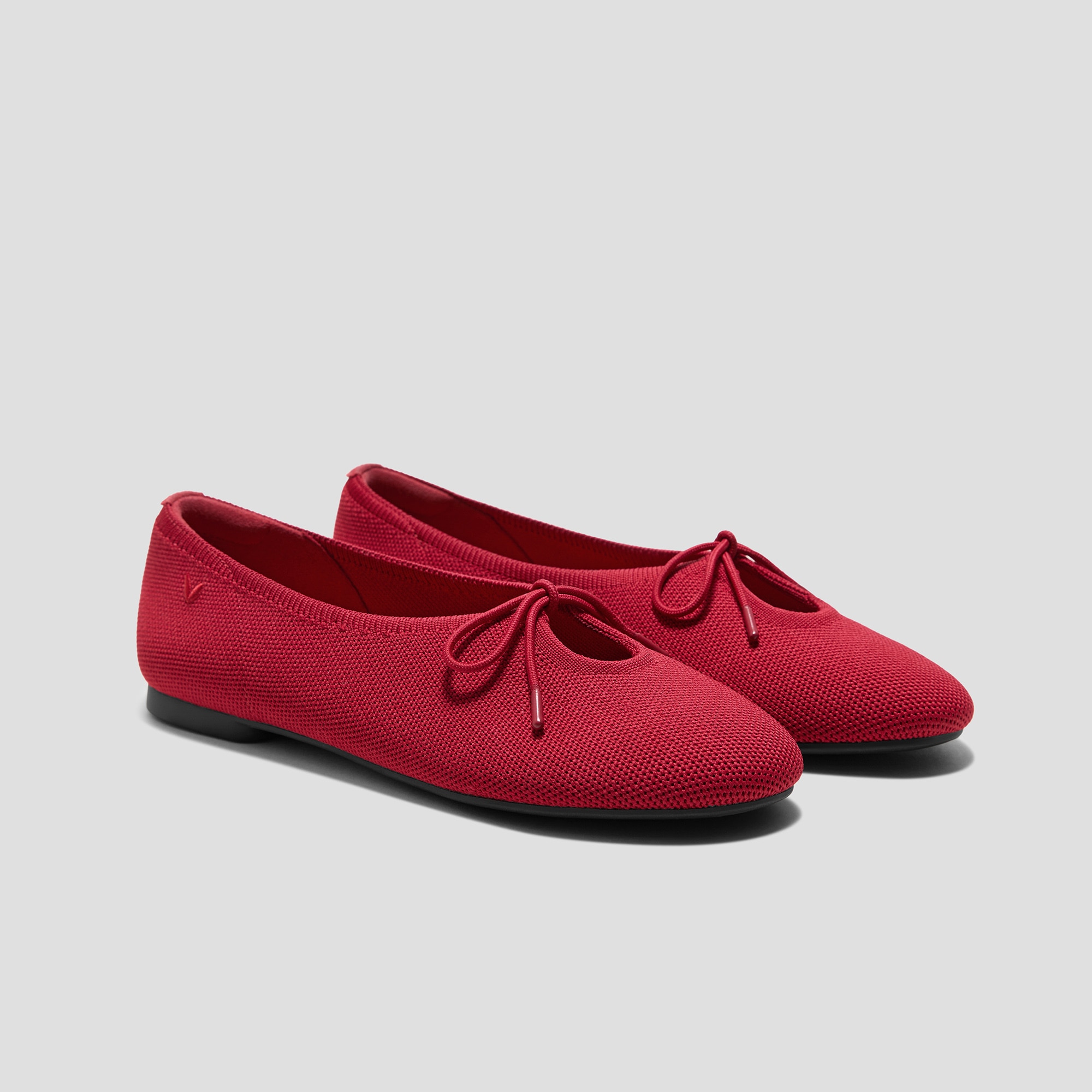 Round-Toe Lace-up Flats (Camora), RUBY RED, EU35 | VIVAIA