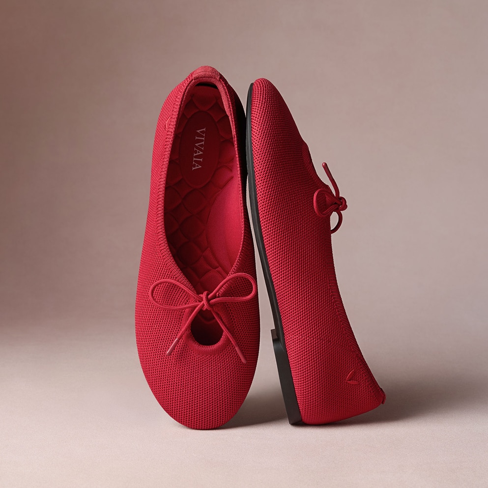 Round-Toe Lace-up Flats (Camora), RUBY RED, EU35 | VIVAIA