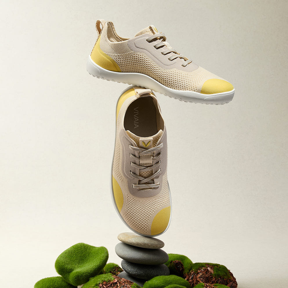 Wide Toe Box Barefoot Sneaker (Maven), PALE IVORY, EU35 | VIVAIA