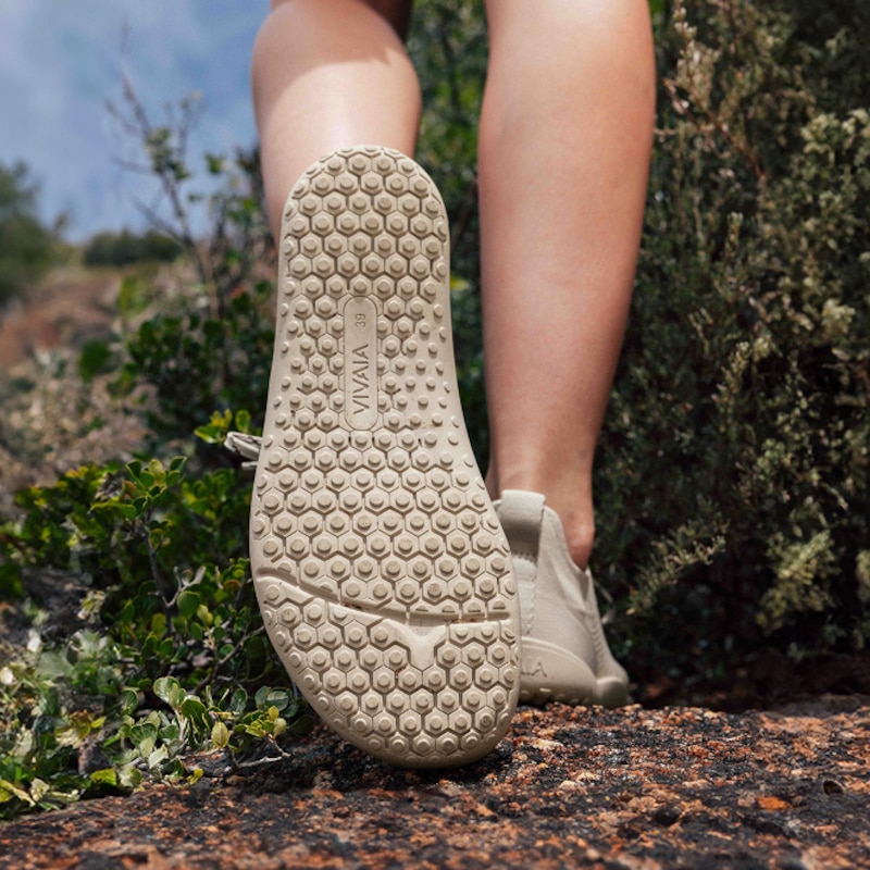 Round-Toe Barefoot Sneakers (Maven), Beige, EU39 | VIVAIA