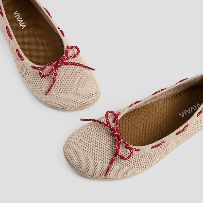 Round-Toe Barefoot Flats (Nika), ALMOND, EU39 | VIVAIA