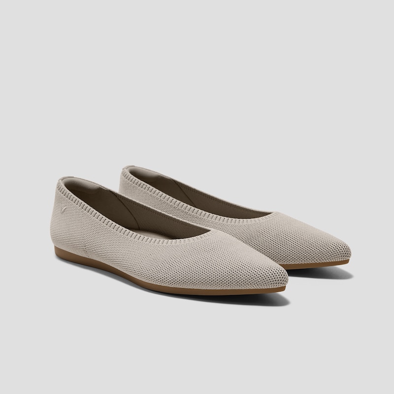 Pointed-Toe Ballet Flats (Aria 5°), DOVE GRAY, EU35 | VIVAIA