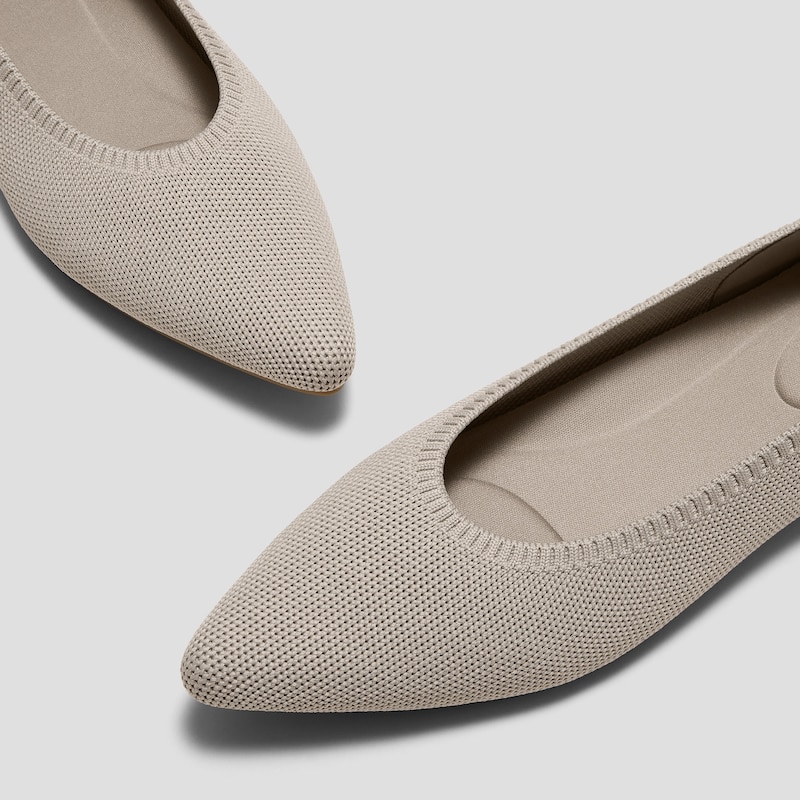 Pointed-Toe Ballet Flats (Aria 5°), DOVE GRAY, EU35 | VIVAIA