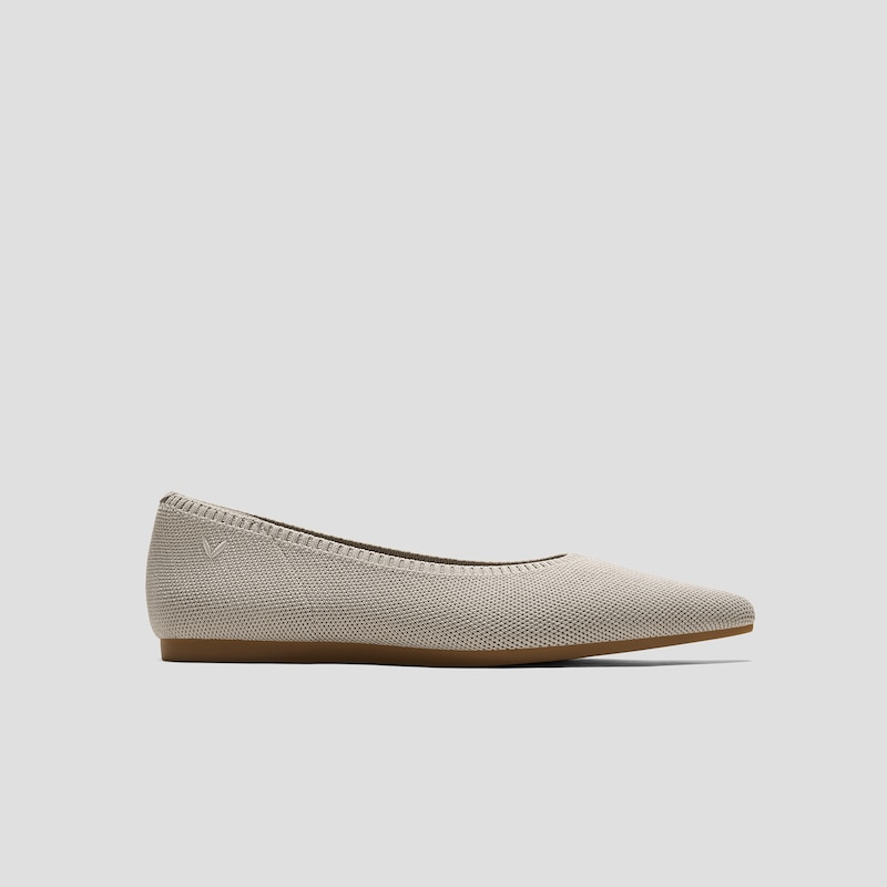 Pointed-Toe Ballet Flats (Aria 5°), DOVE GRAY, EU35 | VIVAIA