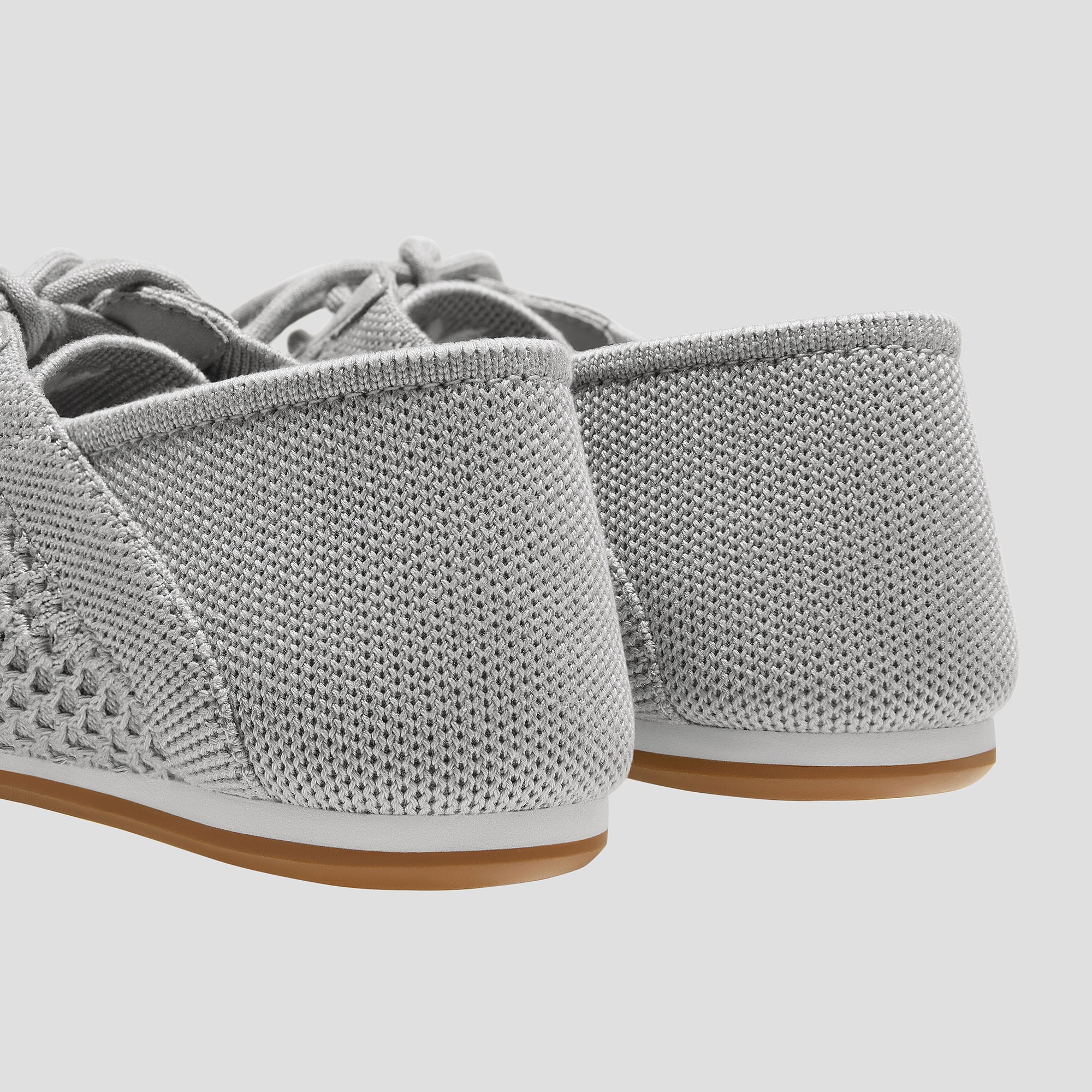 Round-Toe Lace-Up Mesh Sneakers (Yara), Light grey, EU35 | VIVAIA