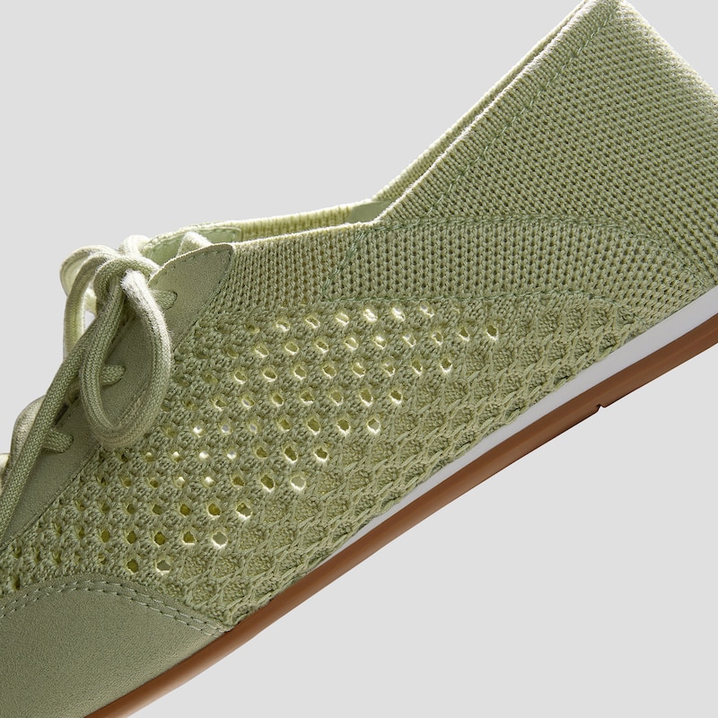 Round-Toe Lace-Up Mesh Sneakers (Yara), MATCHA, EU38.5 | VIVAIA