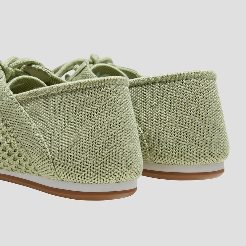 Round-Toe Lace-Up Mesh Sneakers (Yara), MATCHA, EU38.5 | VIVAIA