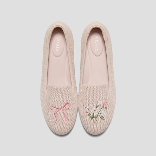 Round-Toe Embroidered Loafers (Audrey)