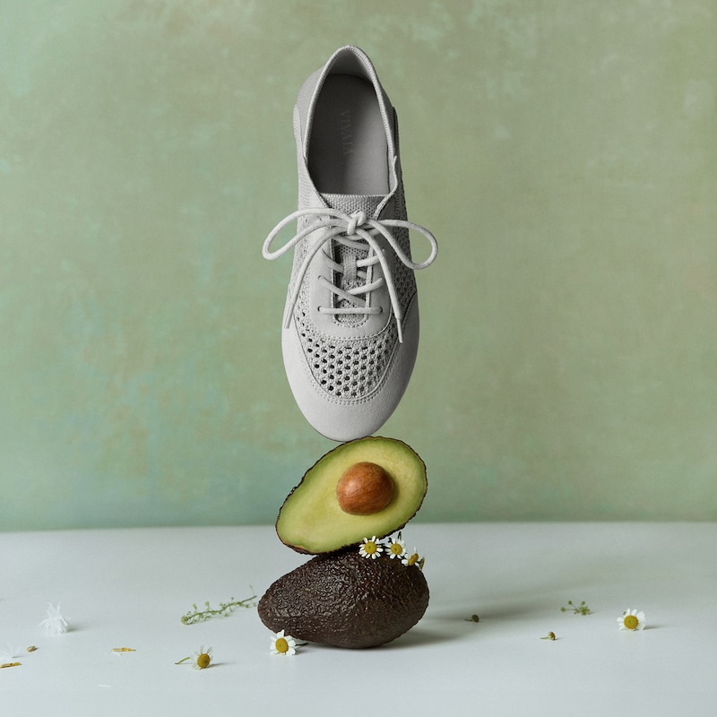 Round-Toe Lace-Up Mesh Sneakers (Yara), Light grey, EU35 | VIVAIA